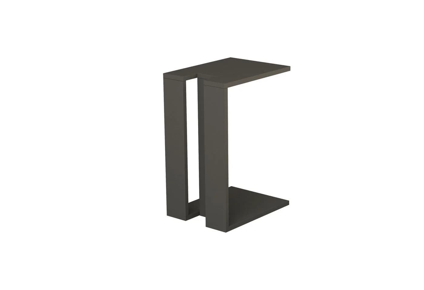 Livetastic Beistelltisch Jasper C-Form Anthrazit Modern