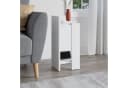 Decortie Nachttisch Elos Modern Weiß mit versenkbarer Tür Bild 4