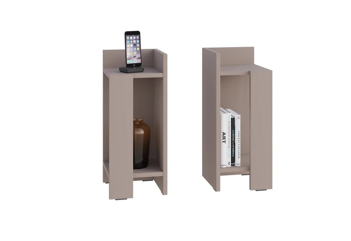 Decortie Nachttisch Elos Set Grau Modern