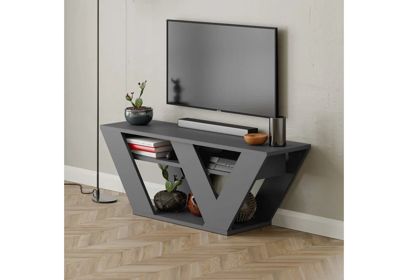 Decortie TV-Schrank Pipralla Modern Anthrazit - Bild 4