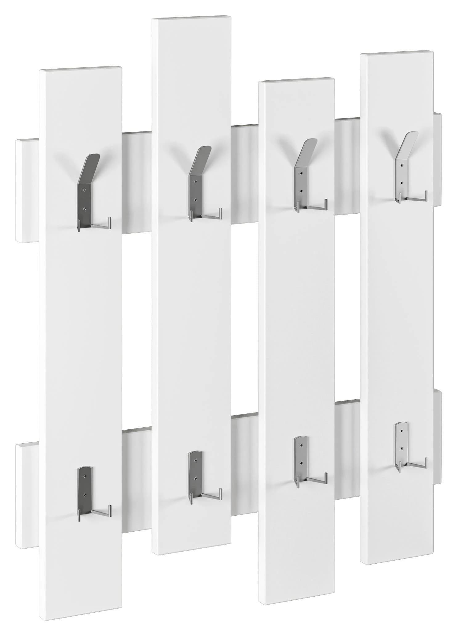 Decortie Wandgarderobe Wave Weiß 8 Haken Modern - Bild 5