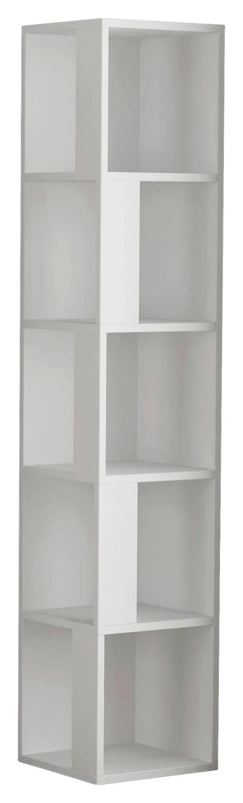 Decortie Bücherregal Piano Weiß Modernes Eck-Regal