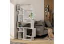 Decortie Bücherregal Karmato Modern Weiß Asymmetrisches Design Bild 1