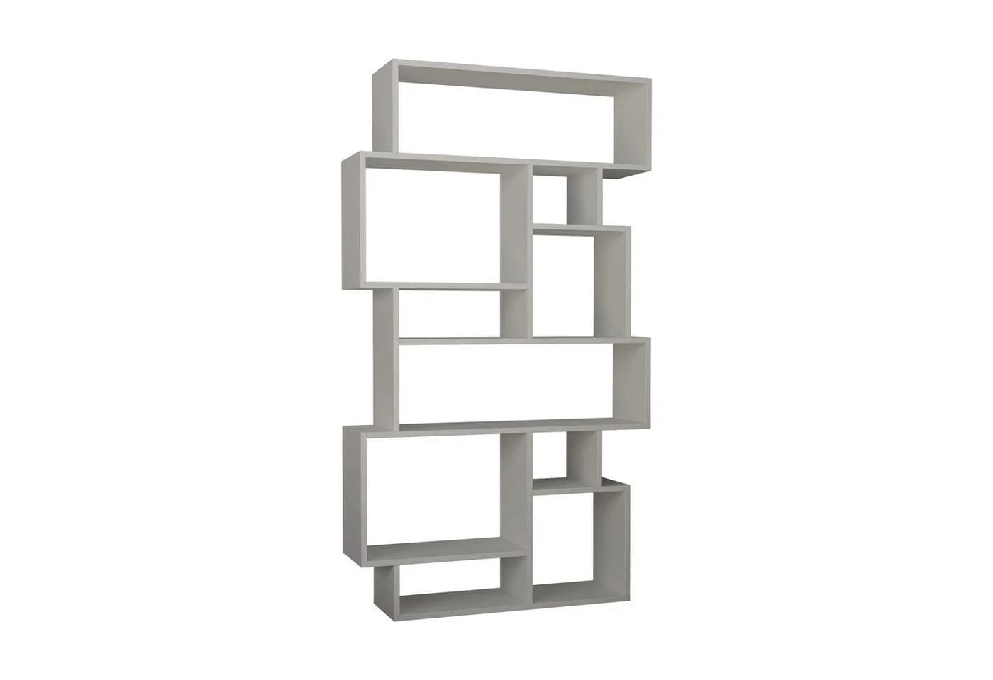 Decortie Bücherregal Karmato Modern Weiß Asymmetrisches Design - Bild 5