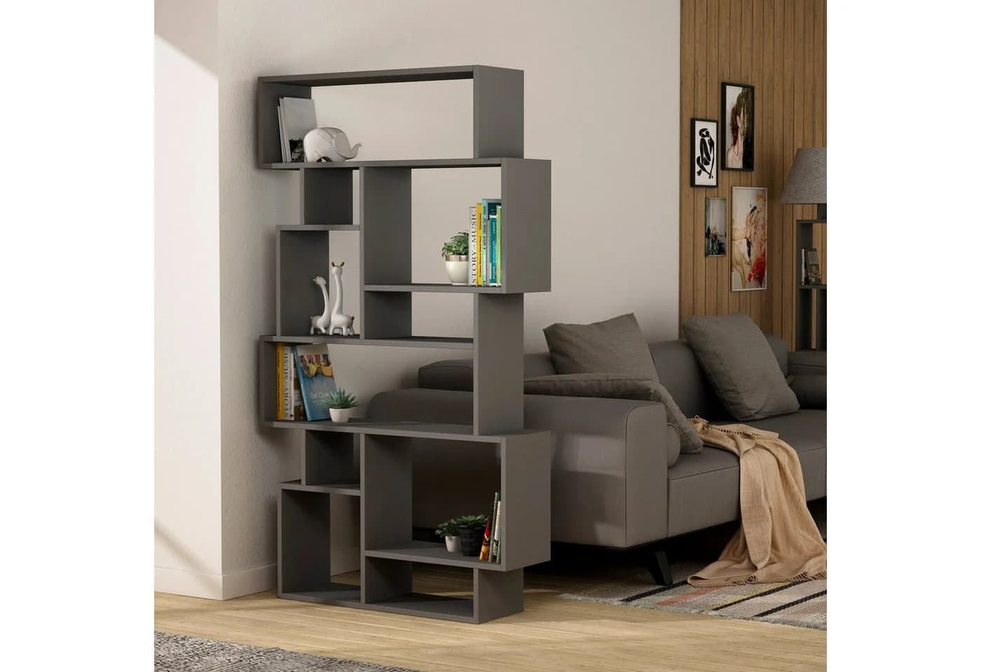 Decortie Bücherregal Karmato Modern Anthrazit - Bild 1