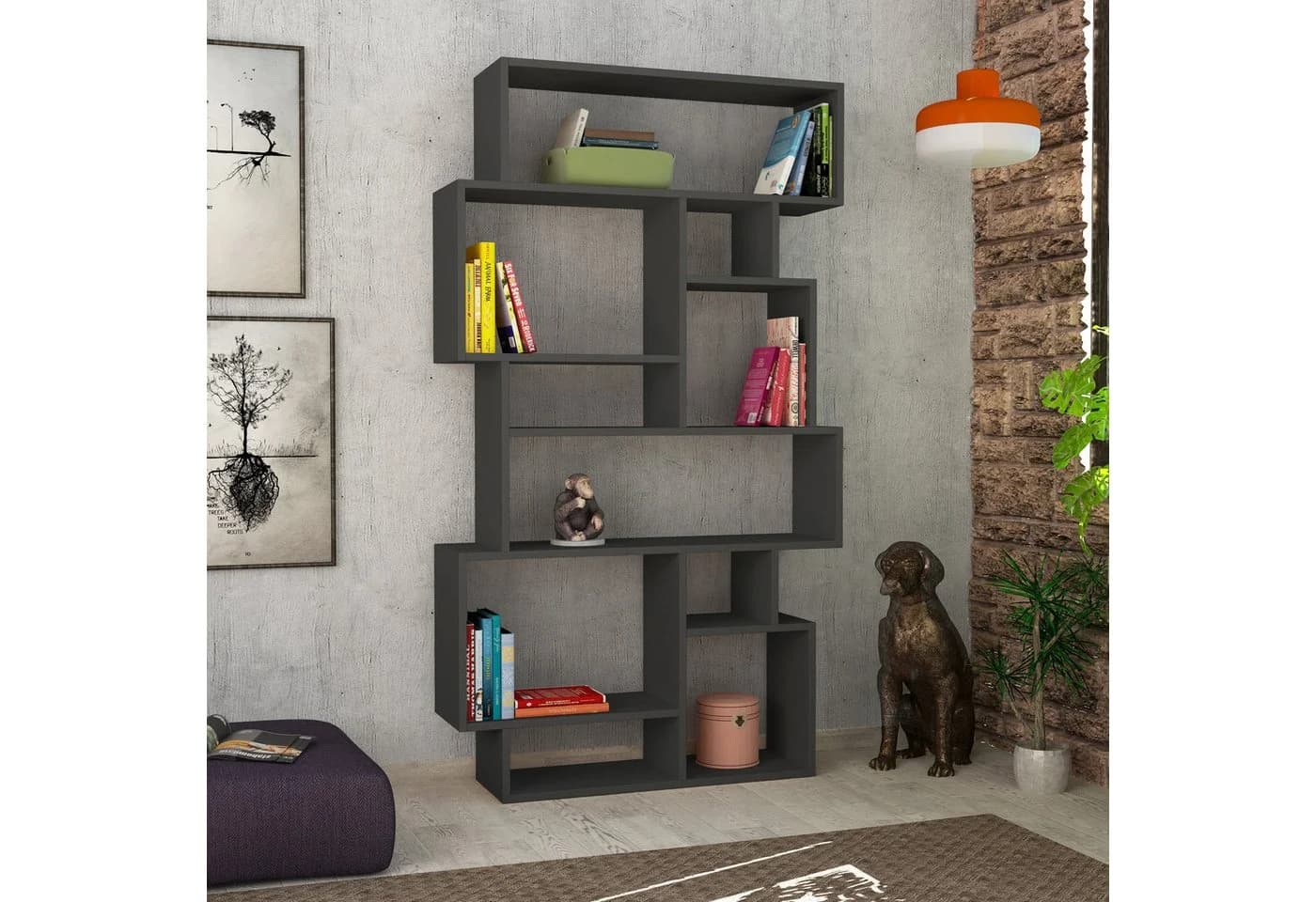 Decortie Bücherregal Karmato Modern Anthrazit - Bild 2