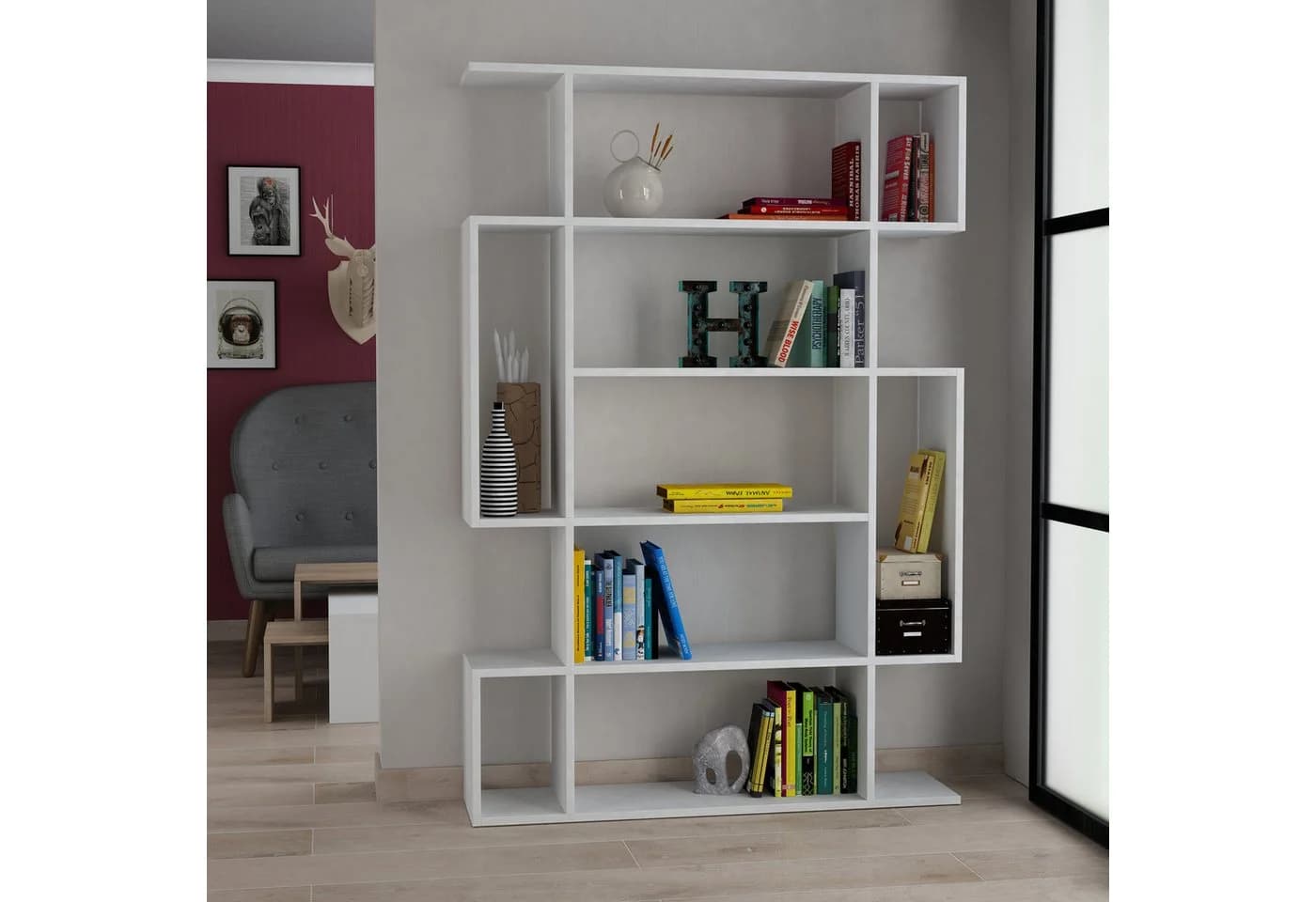 Decortie Bücherregal Mito Modern Weiß - Bild 2