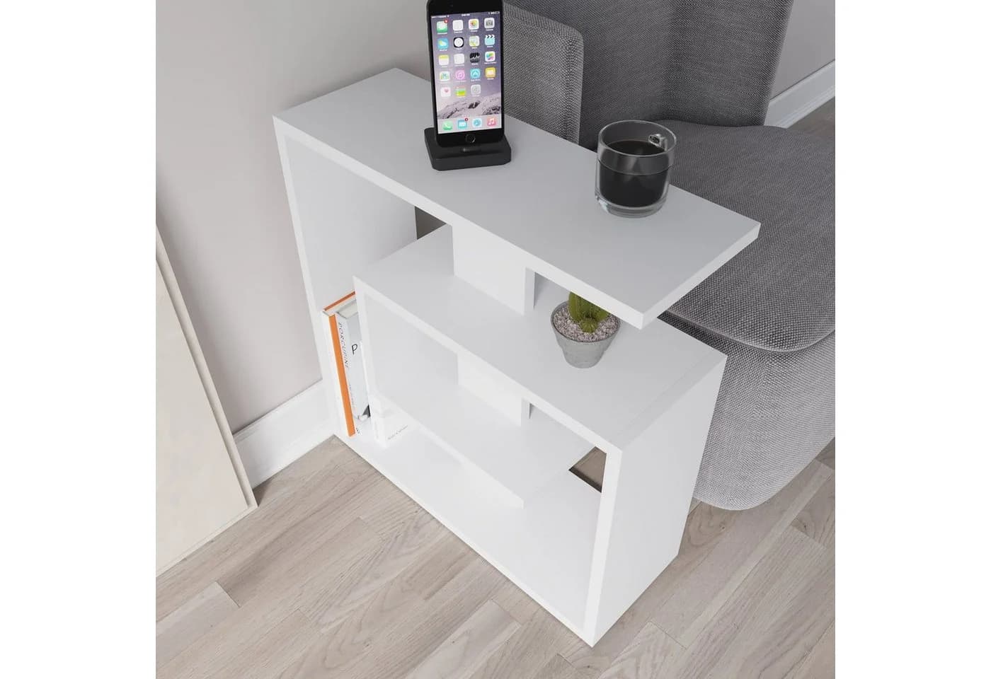 Decortie Beistelltisch Saly Modern Weiß - Bild 3