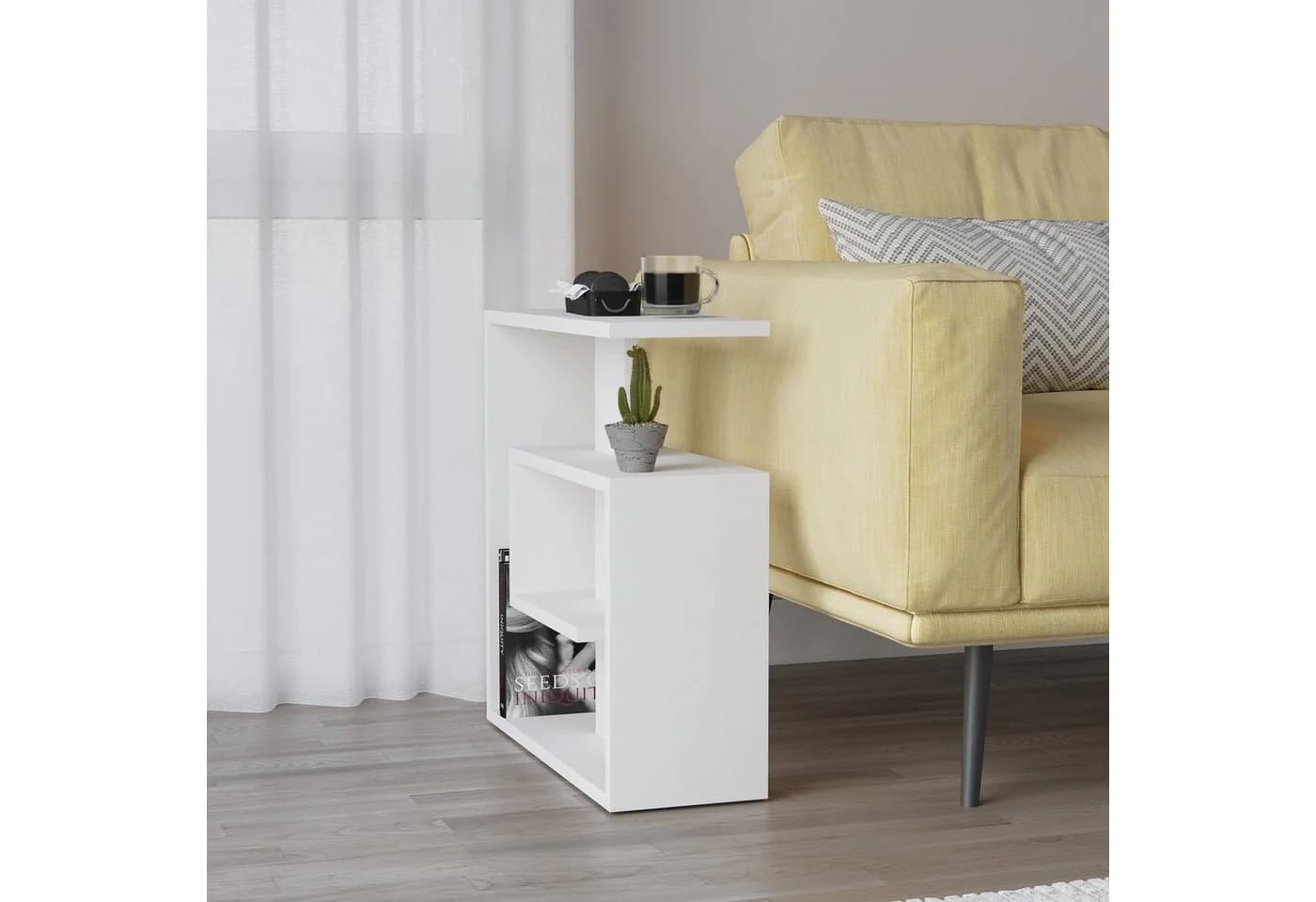 Decortie Beistelltisch Saly Modern Weiß - Bild 5