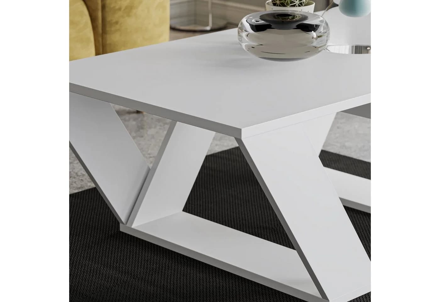 Decortie Couchtisch Pipra Modern Weiß - Bild 3