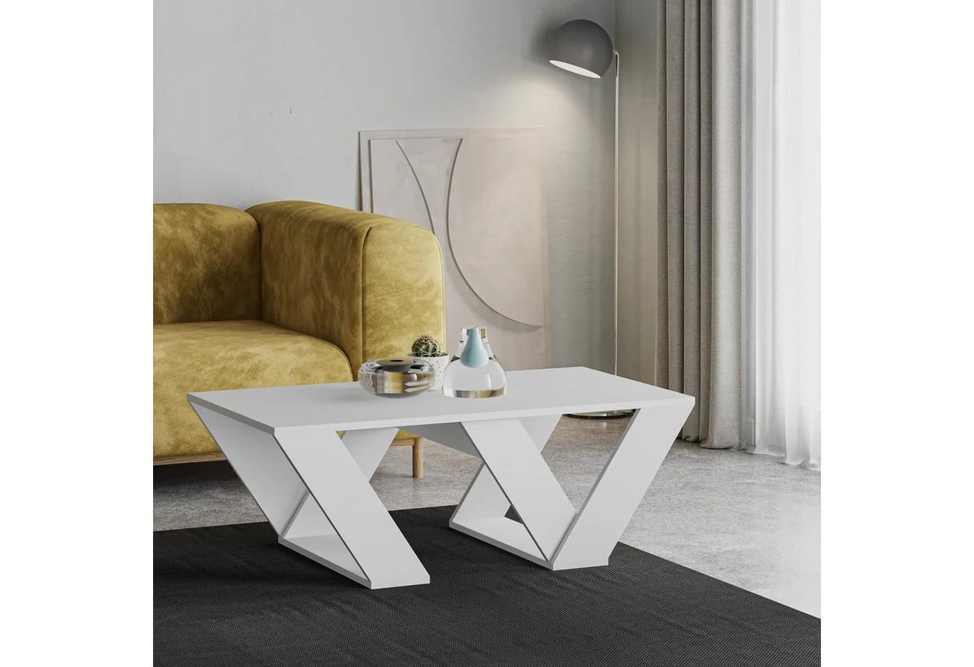 Decortie Couchtisch Pipra Modern Weiß - Bild 4