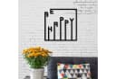 Decortie Wanddekoobjekt Metall Be Happy Schwarz Bild 2