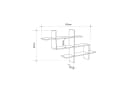 Decortie Wandregal Halic Modern Anthrazit Bücherregal Display Unit Bild 3