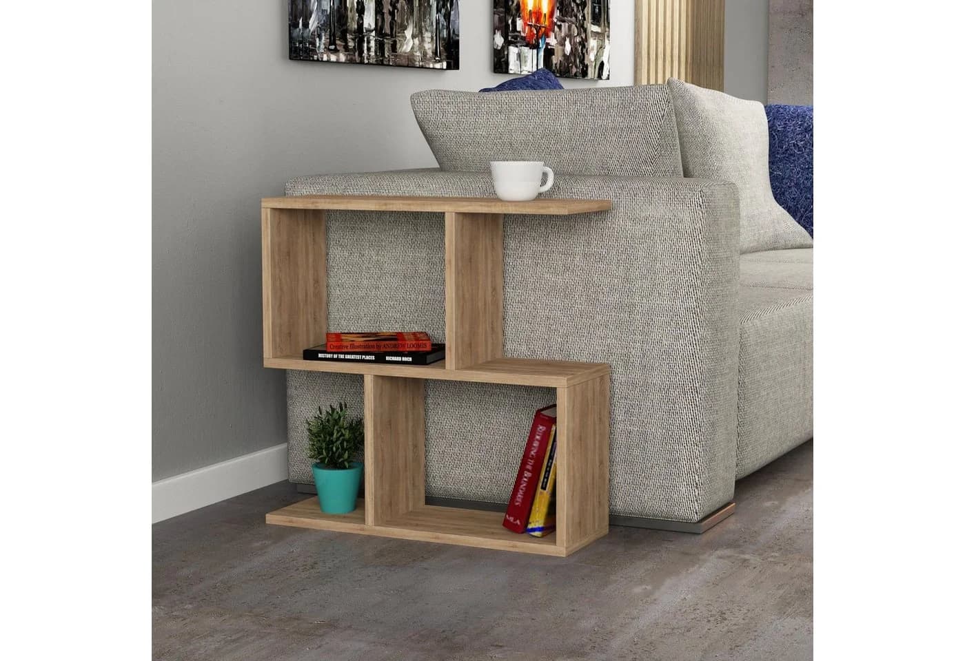 Decortie Beistelltisch Modern Eiche 60x60x60 cm - Bild 5