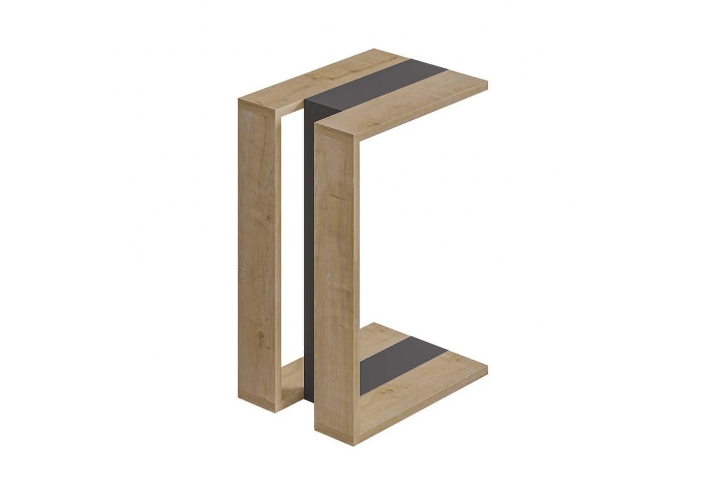 Decortie Beistelltisch Muju Modern C Form Eiche-Anthrazit - Bild 3