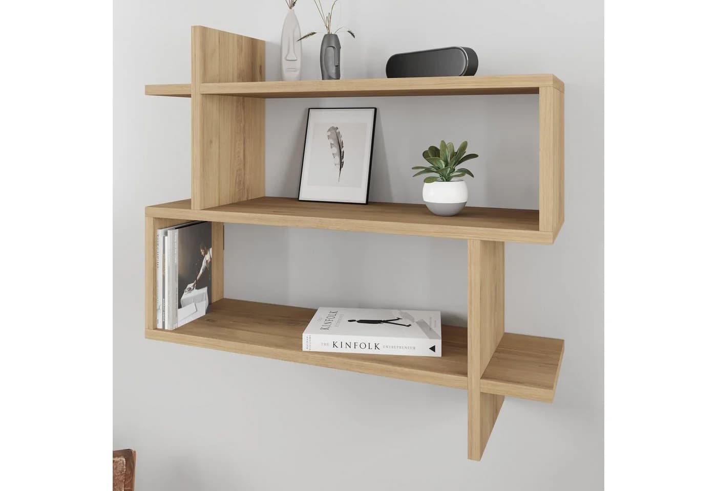 Decortie Bücherregal Paralel Modernes Wandregal Beige - Bild 3