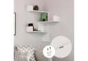 Decortie Eckwandregal Luksa Modernes Bücherregal Braun Bild 5