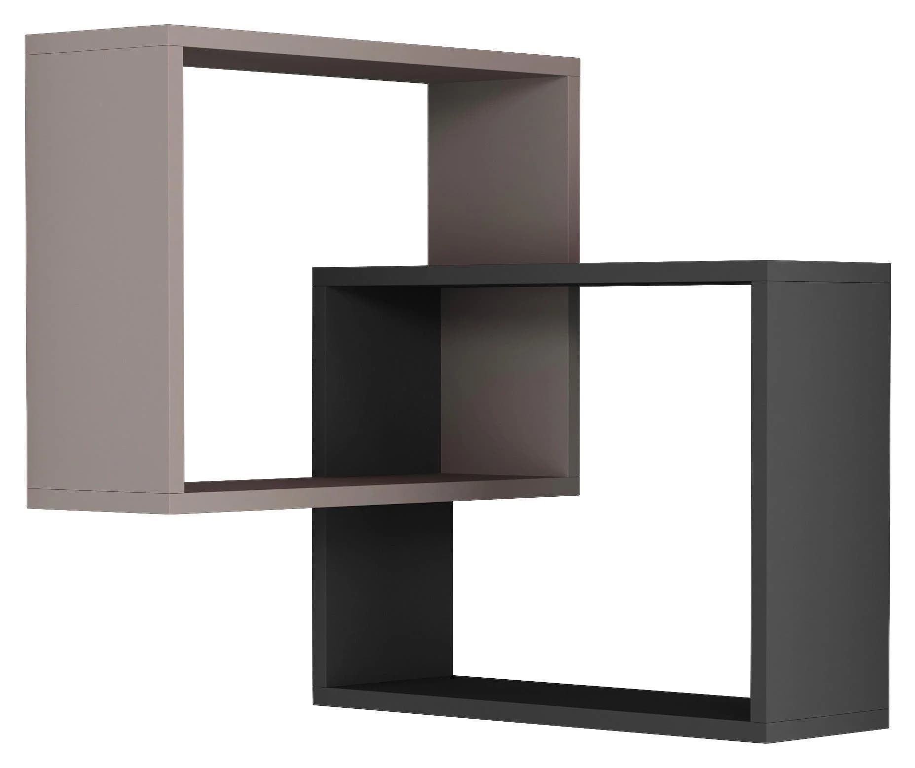 Decortie Eckregal Ring Wandregal Modernes Bücherregal Mokka-Anthrazit - Bild 5