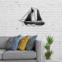 Decortie Wanddeko Sail Metall Schwarz 55x40 cm Bild 2