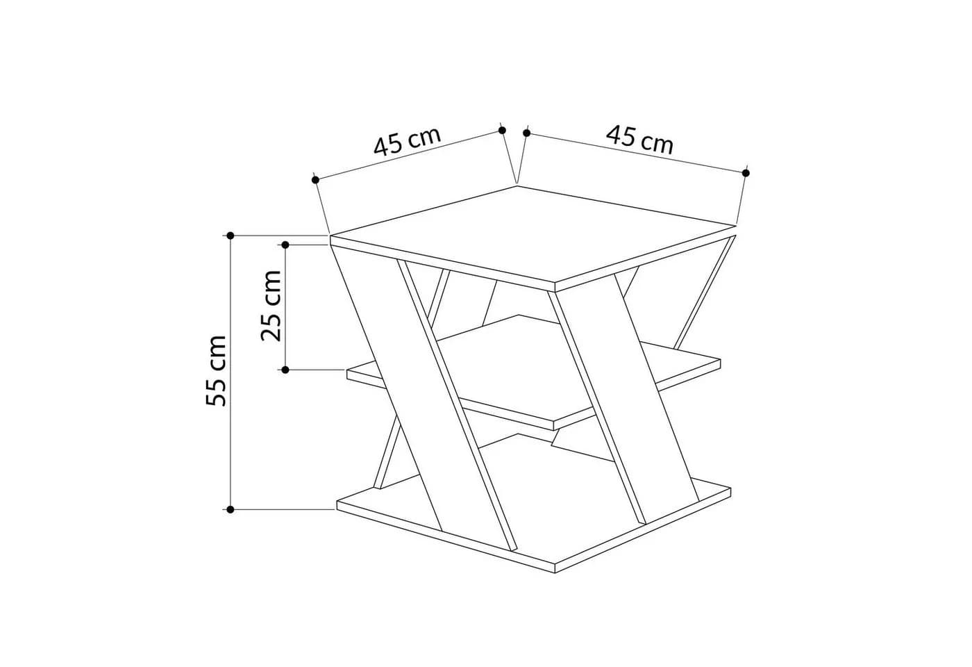 Decortie Beistelltisch Cyclo Modern Weiß 3-stufig - Bild 3