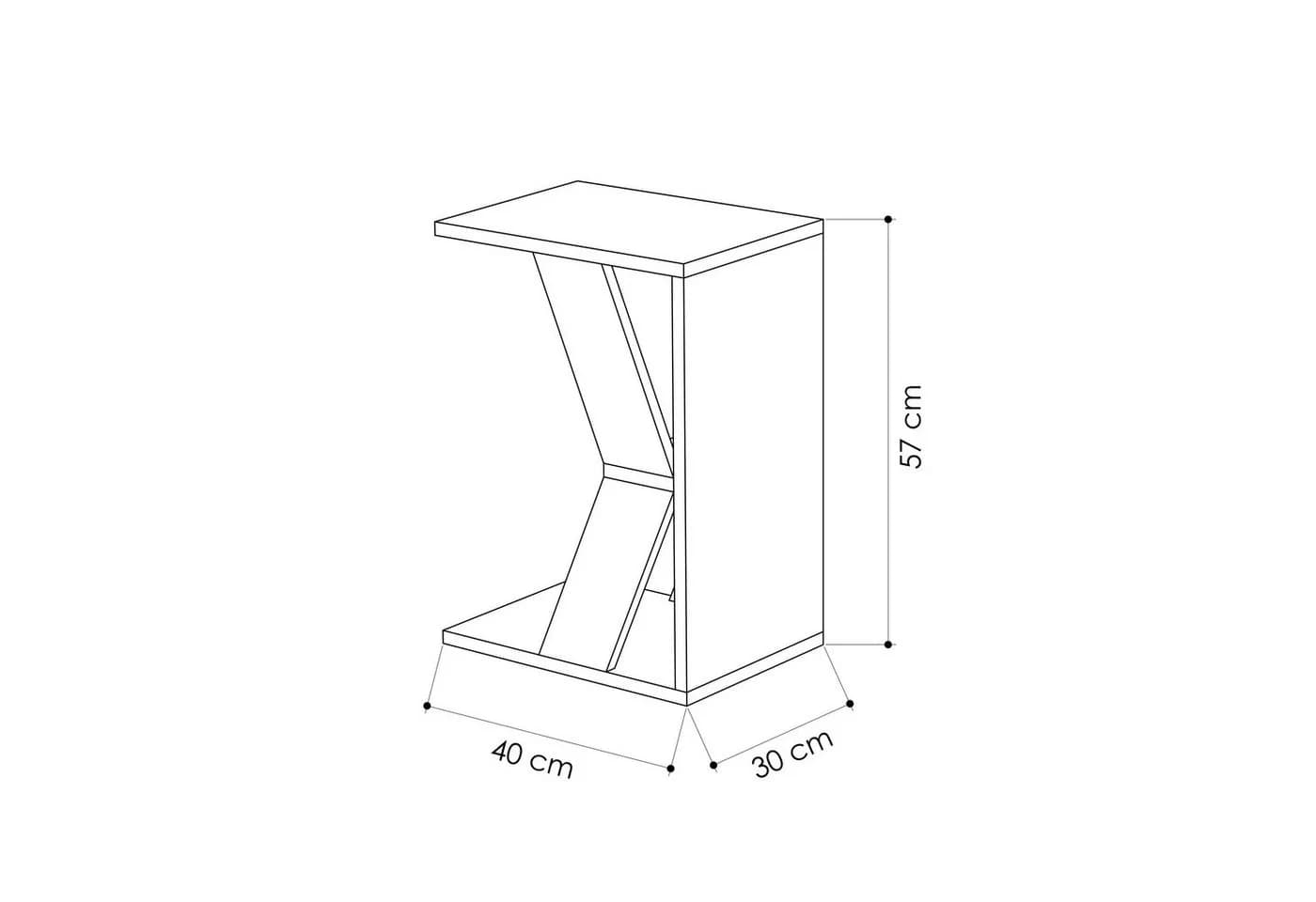 Decortie Beistelltisch Naze Moderner C-Modell Anthrazit - Bild 3
