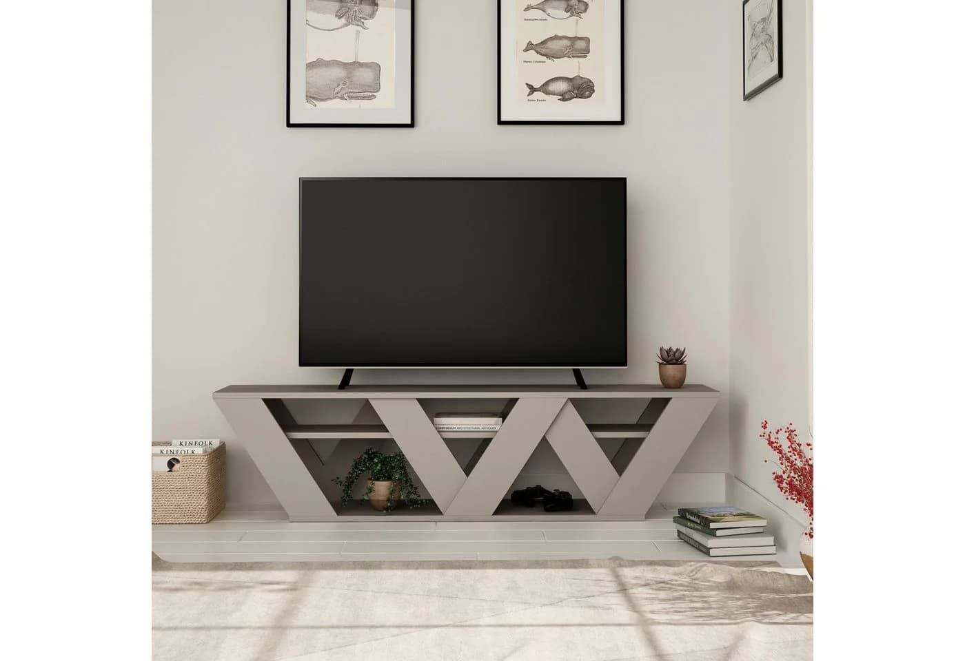 Decortie TV-Schrank Ralla Moderner TV-Ständer Multimedia-Center - Bild 2