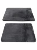 Mozato Badematte Fluffy Schwarz 2er Set Rutschfest Bild 1