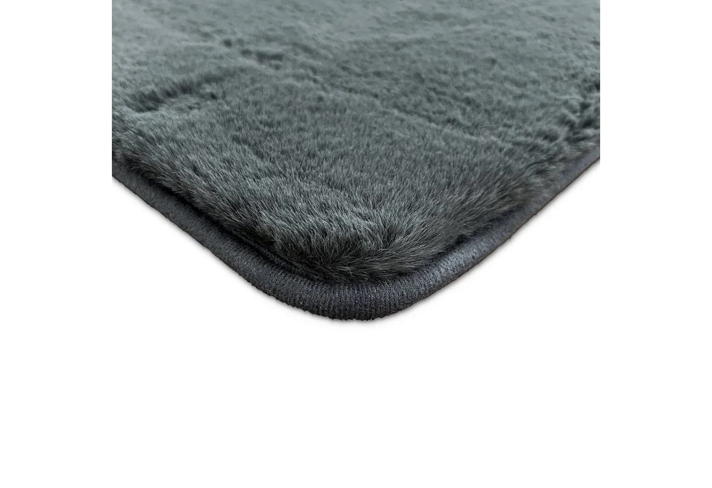 Mozato Badematte Fluffy Schwarz 2er Set Rutschfest - Bild 4