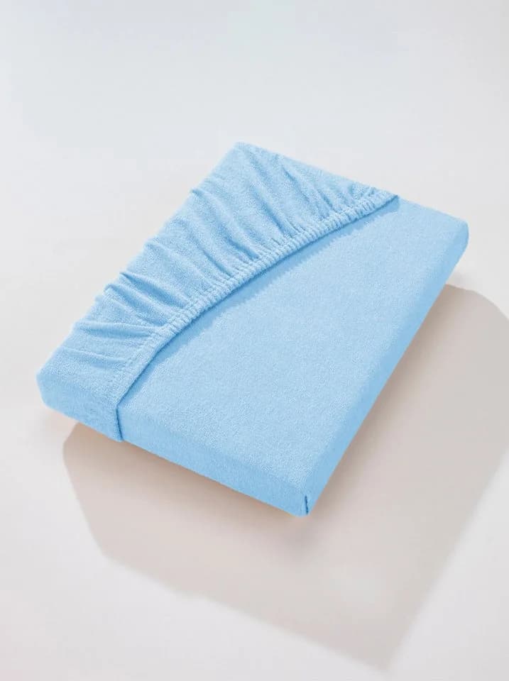 Witt Spannbetttuch Frottee Baumwolle blau - Bild 2