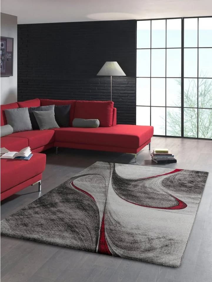 MERINOS Teppich Brilliance 662 Grau Rot Modern - Bild 4