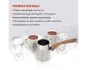 SERENK Kaffeekännchen Set 4-tlg. Edelstahl Cezve mit Ständer Bild 4