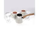 SERENK Kaffeekännchen Set 4-tlg. Edelstahl Cezve mit Ständer Bild 5