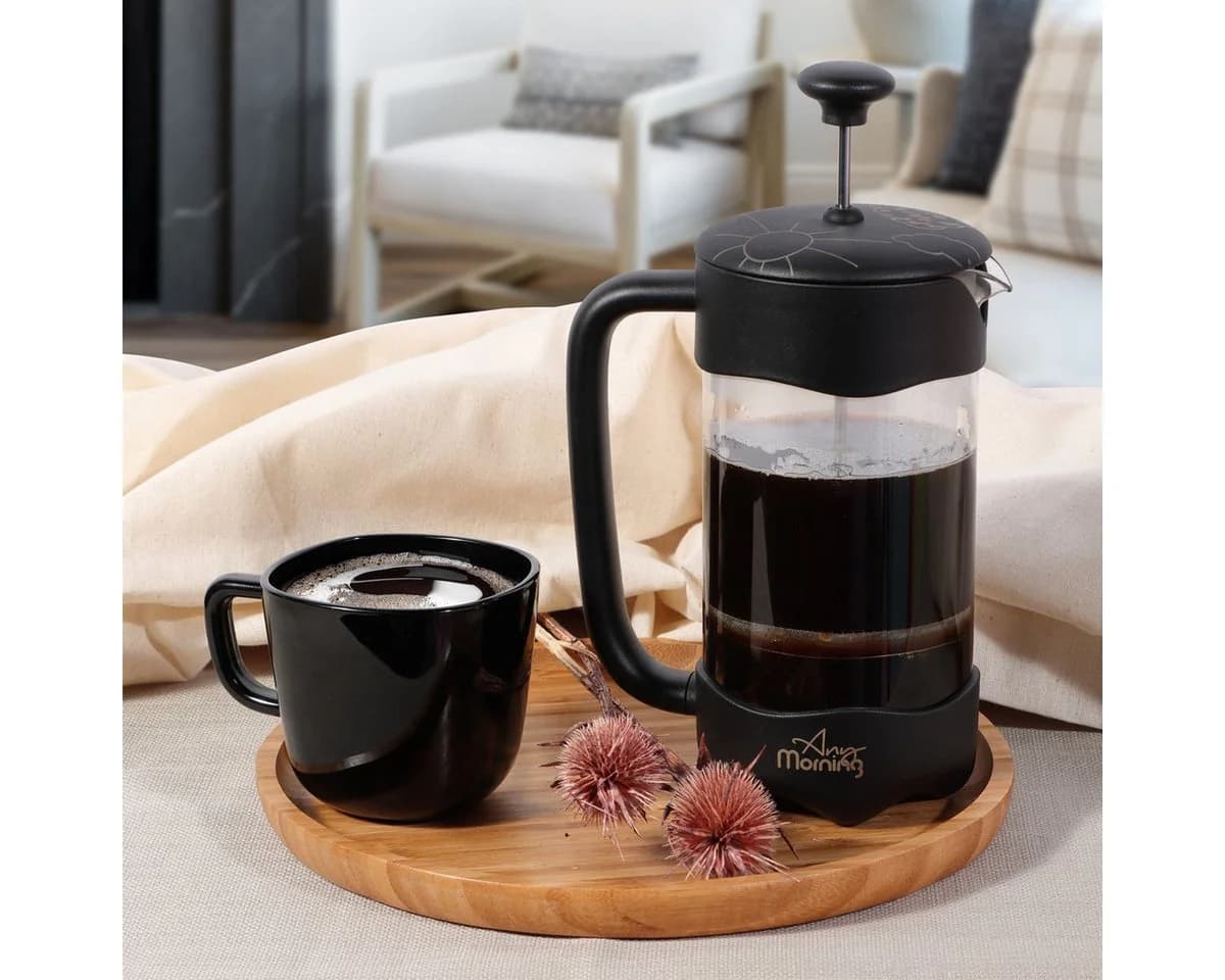 ANY MORNING French Press Kanne Schwarz 350ml