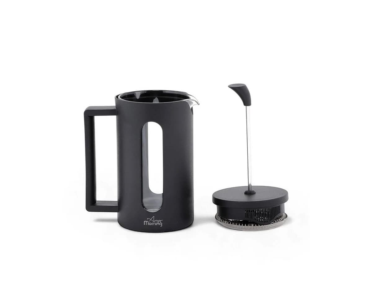 ANY MORNING French Press Kanne 600ml Schwarz Glas - Bild 4