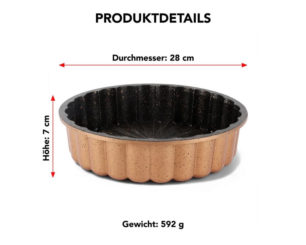 SERENK Gänseblümchen Tarteform 28 cm Gelb Aluminium