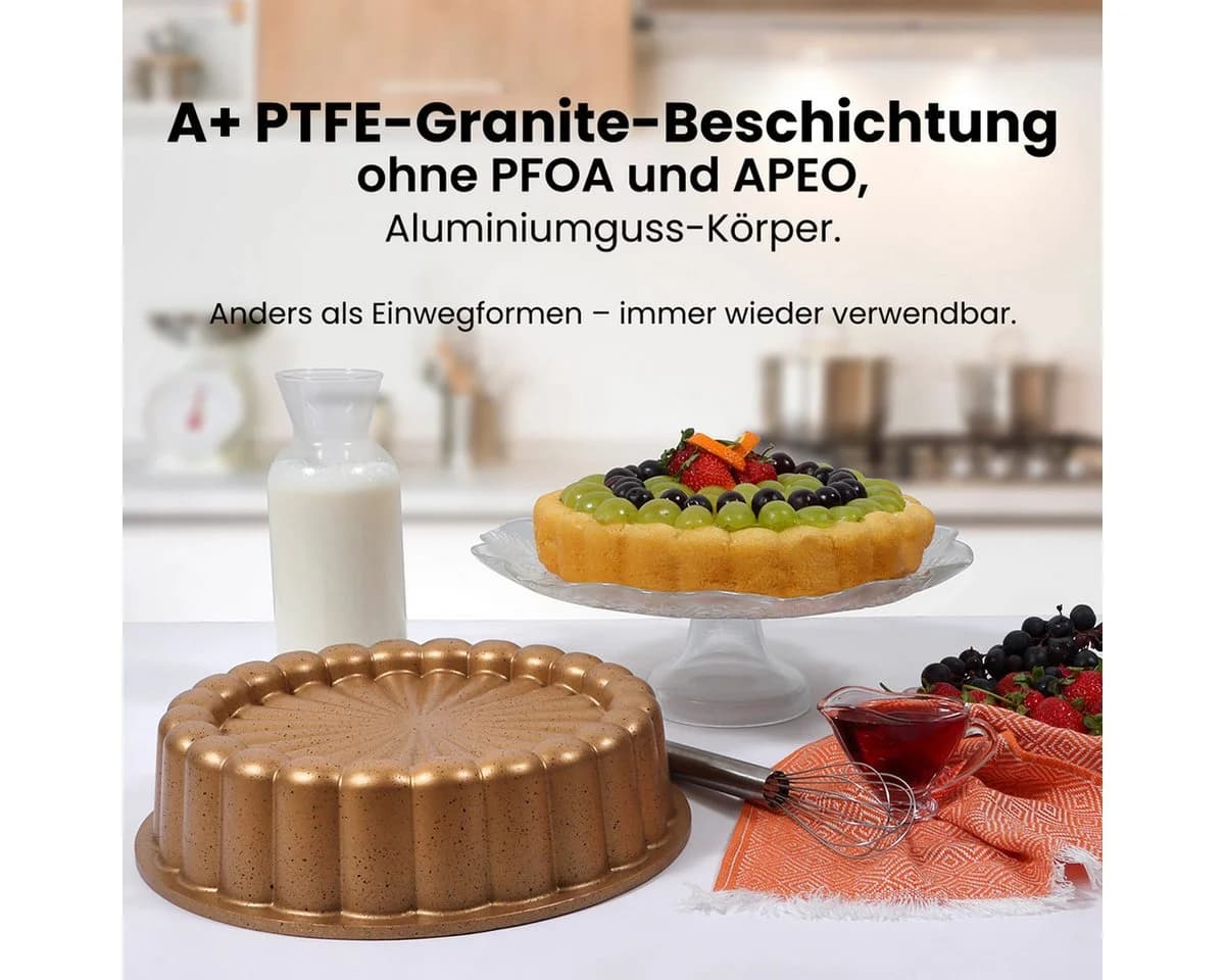 SERENK Gänseblümchen Tarteform 28 cm Gelb Aluminium - Bild 5