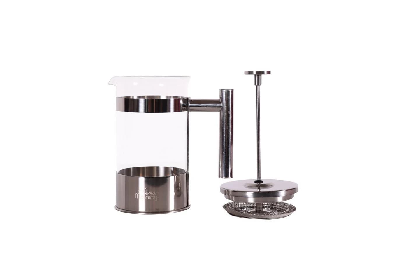 ANY MORNING French Press Kanne 600ml Glas Edelstahl - Bild 4