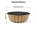 SERENK Backform Kuchenform 25 cm mit Antihaft-Granitbeschichtung – Gugelhupfform Bild 1