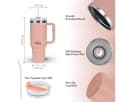 ANY MORNING Thermobecher XL 1200ml Edelstahl Lachs Bild 3