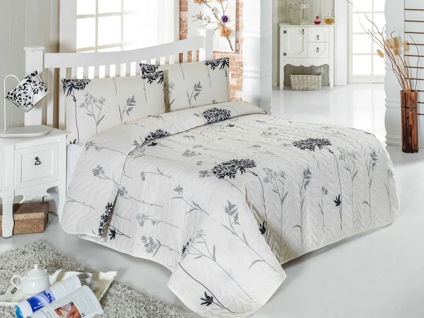 L'Essentiel Maison Bettdecke + Kopfkissen 65% Baumwolle 35% Polyester
