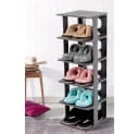 Luxury Bites Schuhregal 5 Ebenen Kunststoff Tragbar Weiß Anthrazit Bild 2