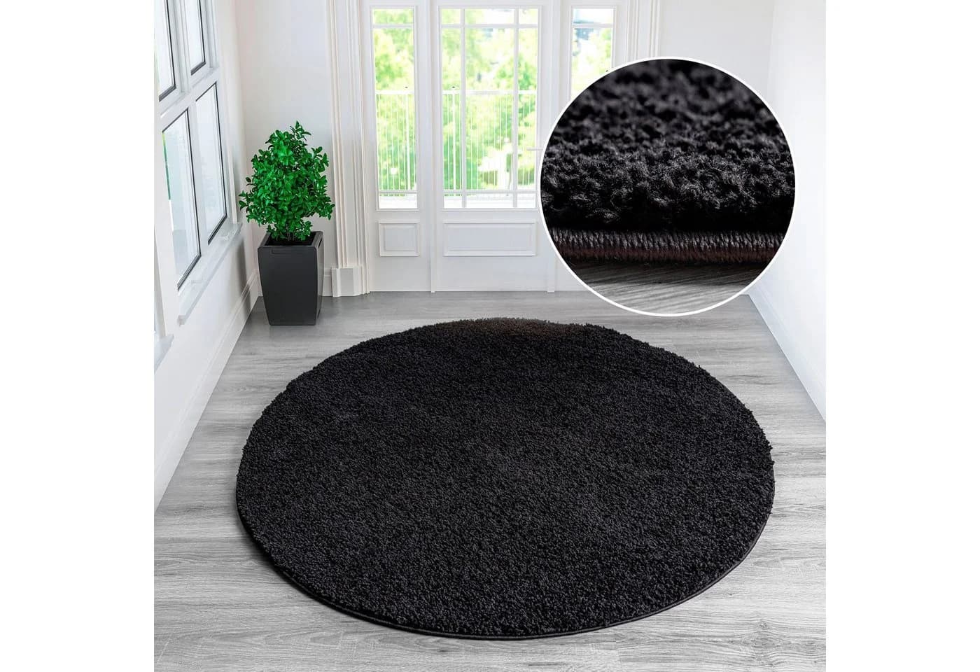 OTTO HOME Shaggy 30 Teppich Rund Anthrazit 140cm - Bild 2