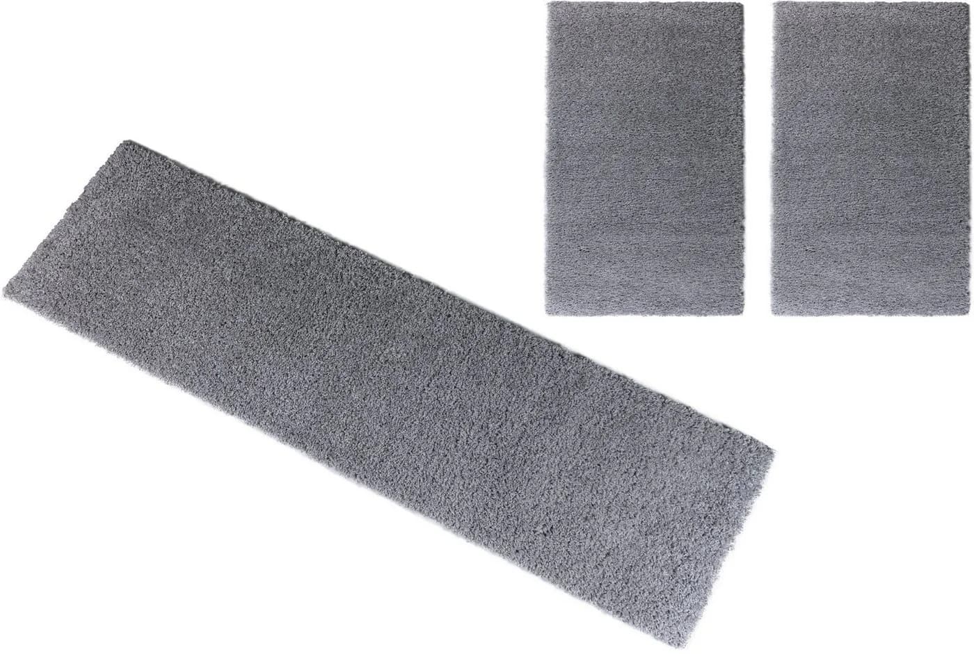 OTTO home Bettumrandung Viva 3-tlg. Hellgrau Hochflor - Bild 2