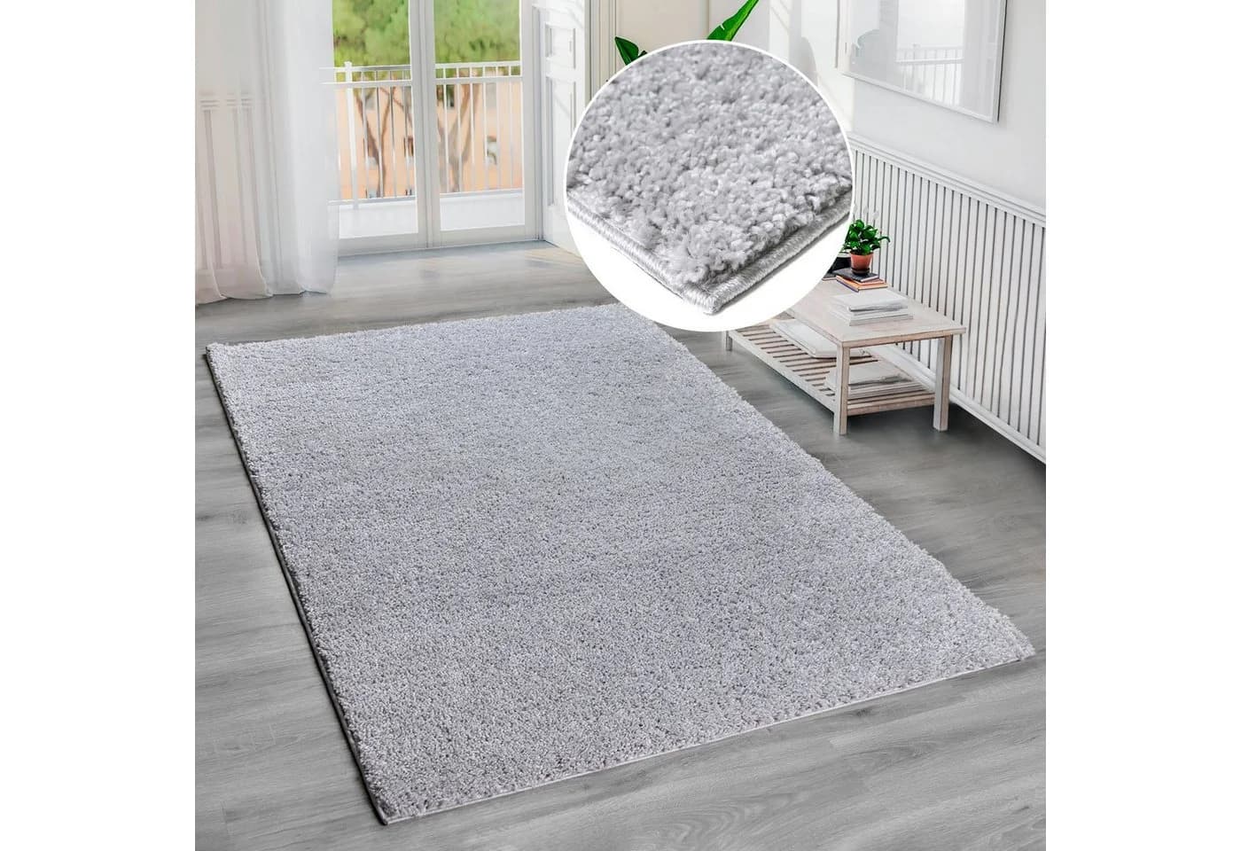 Bruno Banani Hochflor-Teppich Shaggy Soft Hellgrau - Bild 2