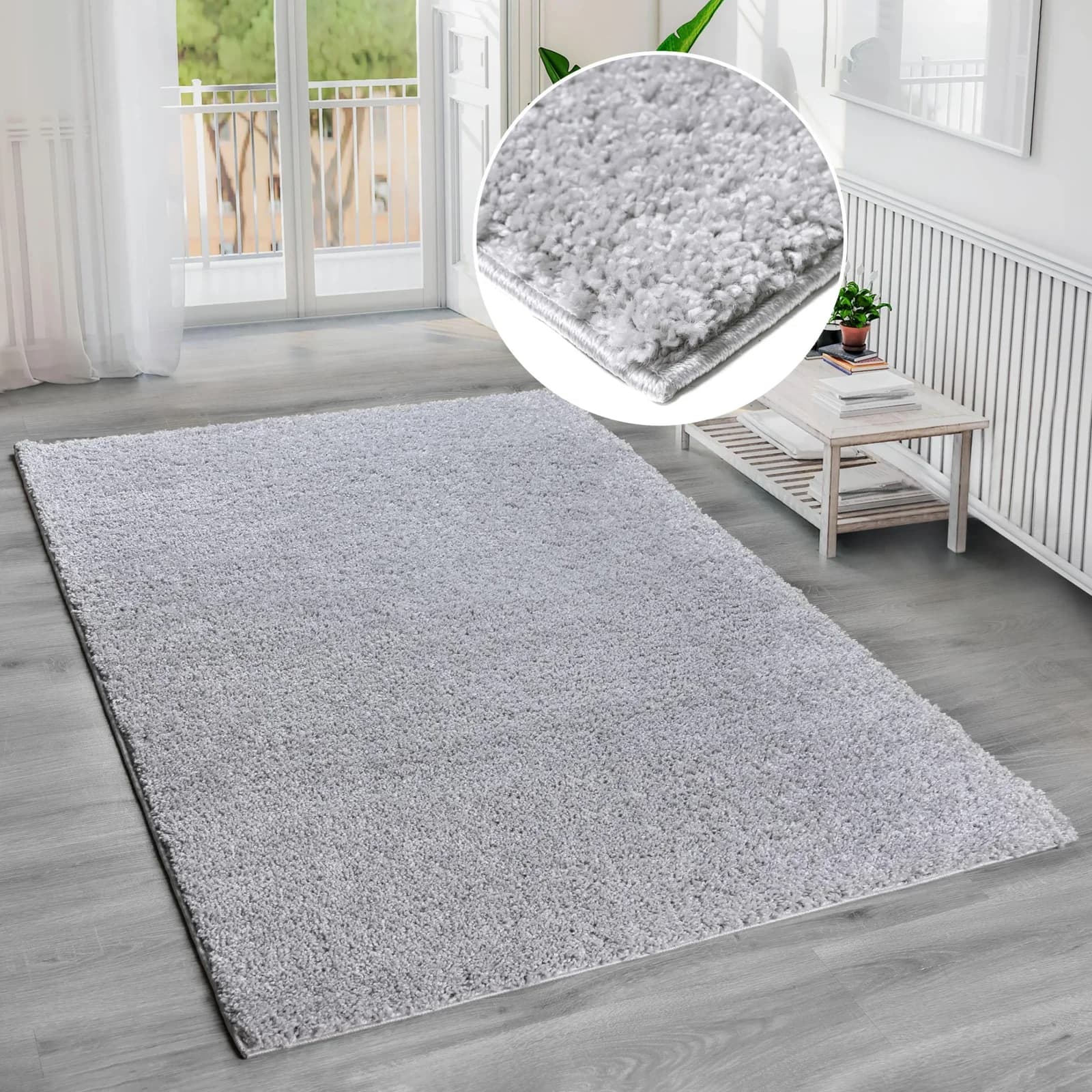 Hochflor-Teppich Bruno Banani Shaggy Soft Hellgrau