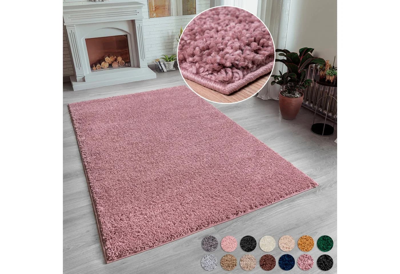 Hochflor-Teppich MY HOME Shaggy 30 Braun Kunstfaser - Bild 2