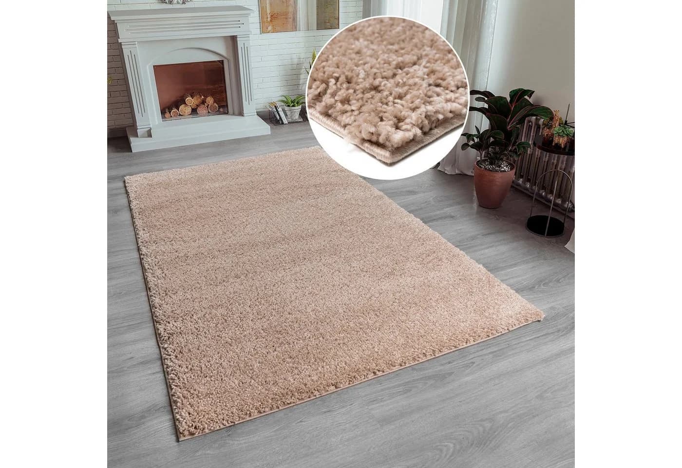 OTTO home Hochflor-Teppich Viva Shaggy Beige Kunstfaser - Bild 2
