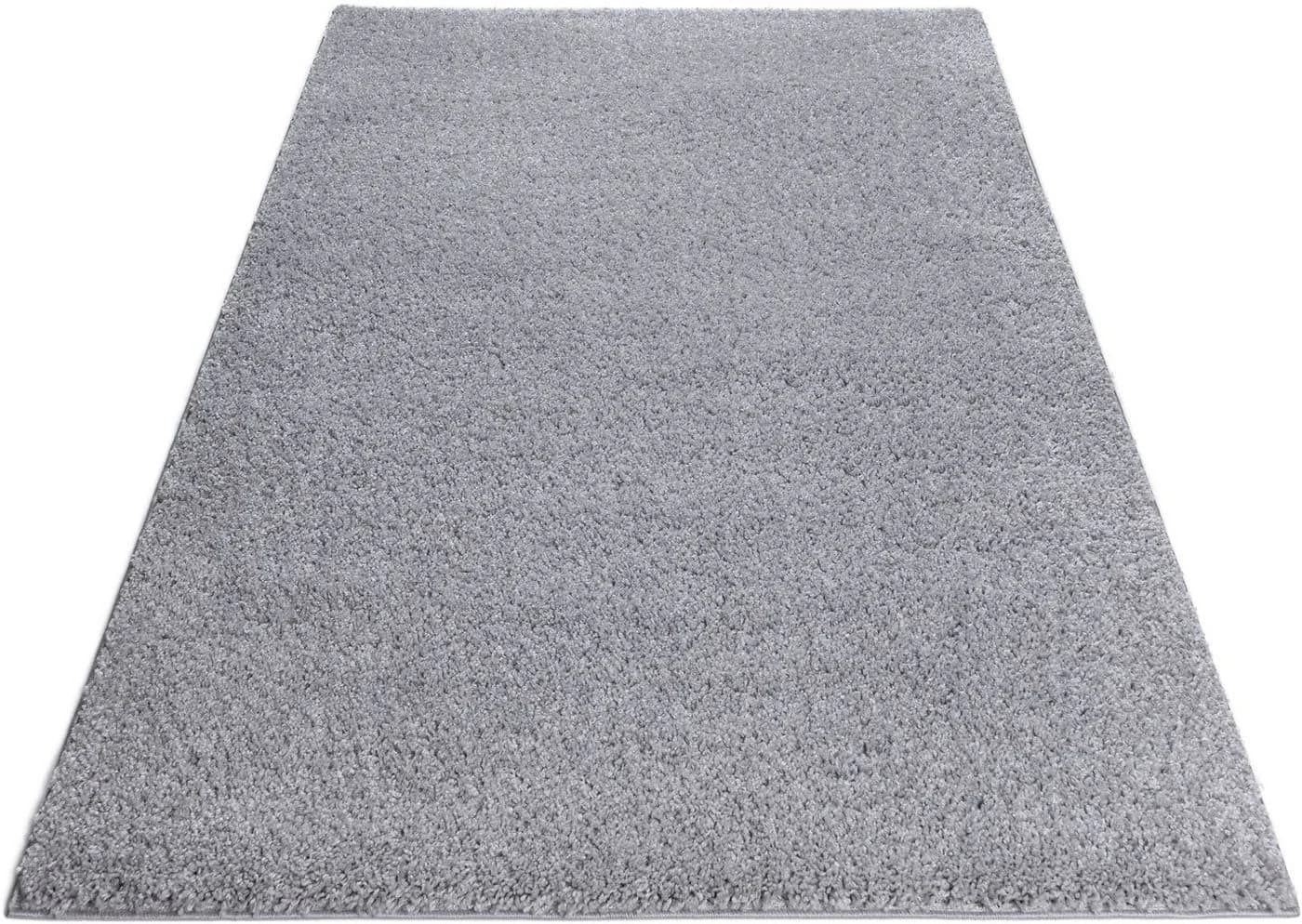 Hochflor-Teppich Shaggy 30 my home Grau