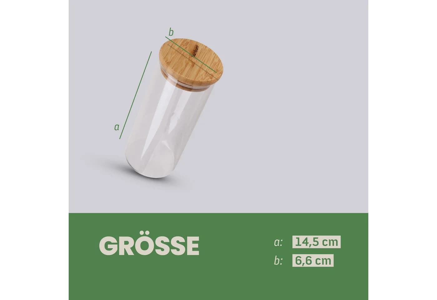 Bestlivings Vorratsglas mit Bambusdeckel transparent - Bild 3