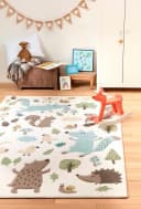 SIGIKID Kinderteppich Forest Beige Blau Waldtiere Motiv Bild 2